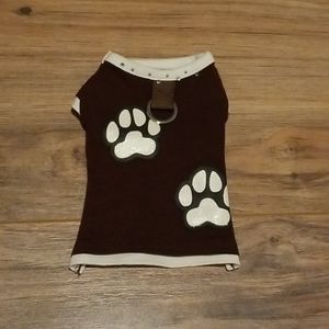 NWOT Maroon and White Paw Print Tees for Pet